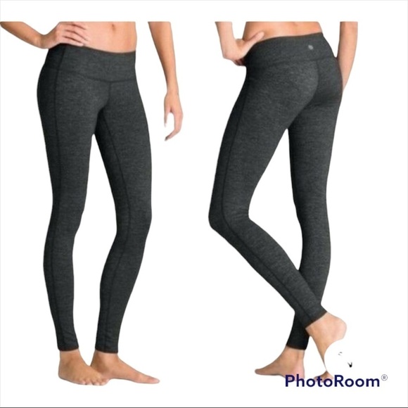 ATHLETA Space Dye Gray Chatarunga Mid Rise Athletic Leggings Size Small - Picture 1 of 6